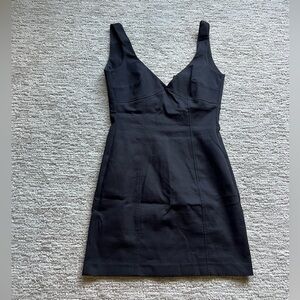 Zara Black Sheath Mini Dress V-Neck Sleeveless